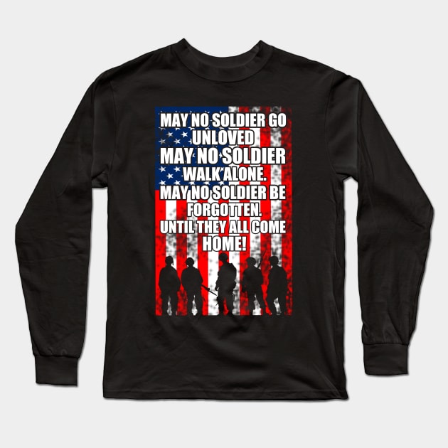 American Solider Long Sleeve T-Shirt by Dojaja